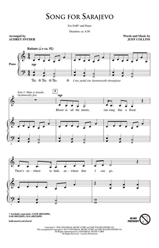 Song for Sarajevo